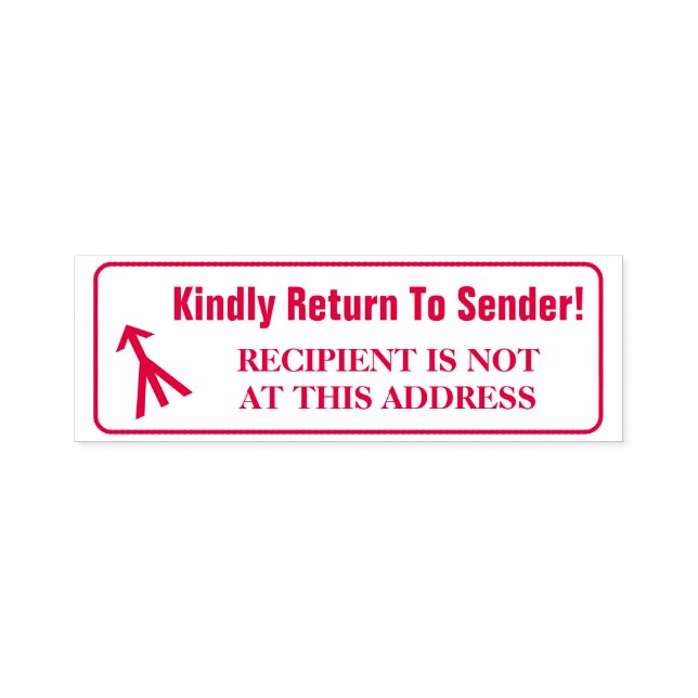 "Kindly Return To Sender!" Rubber Stamp (Design)