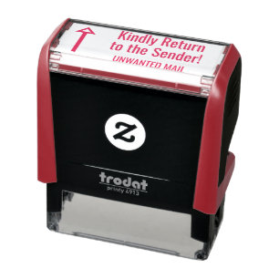 "Kindly Return to the Sender!", "UNWANTED MAIL" Self-inking Stamp