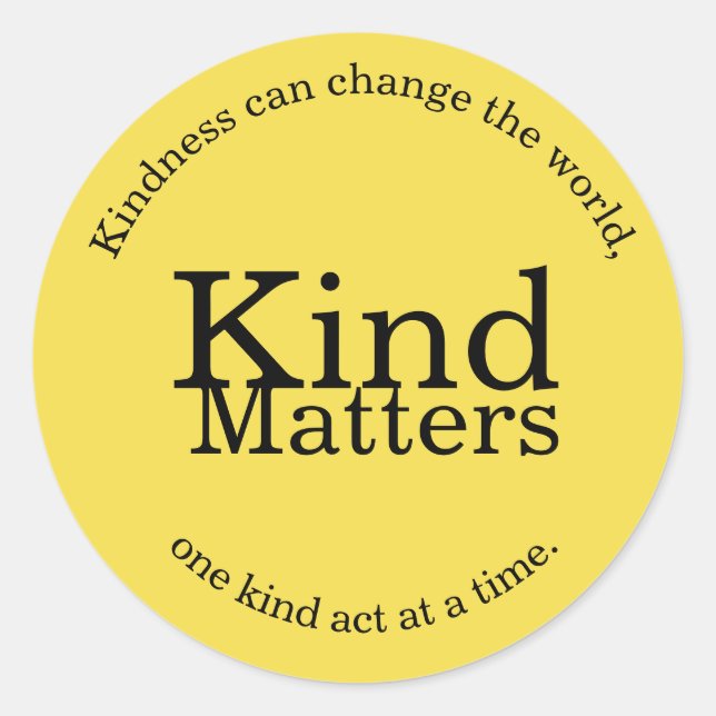 KindMatters Classic Round Sticker (Front)