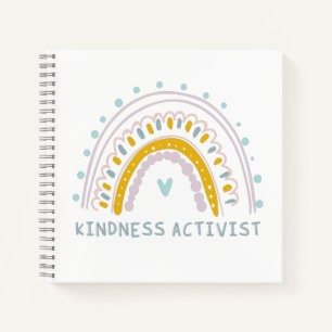 Kindness Activist Antibullying Quote and Rainbow Notebook