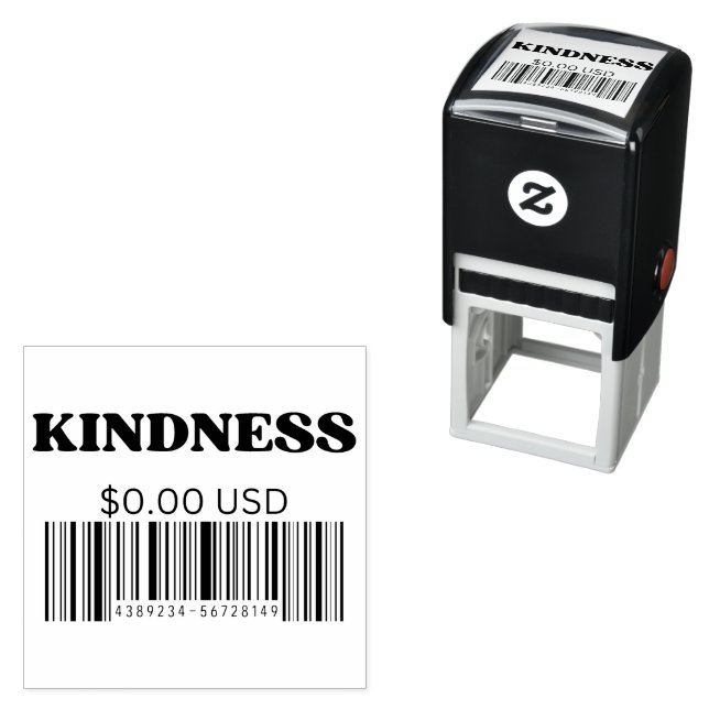 Kindness Barcode Positive Quote Aesthetic  Self-inking Stamp (In Situ)
