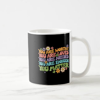kindness be kind groovy mental health awareness coffee mug