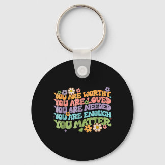 kindness be kind groovy mental health awareness key ring