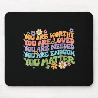 kindness be kind groovy mental health awareness mouse mat