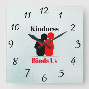 Kindness Binds Us Wall Clock