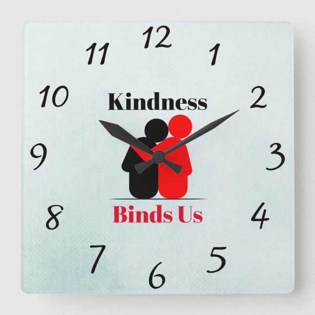 Kindness Binds Us Wall Clock (Front)