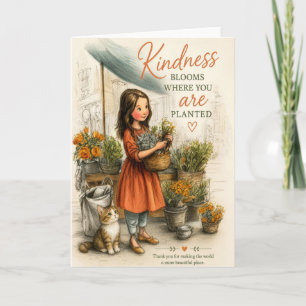Kindness Blooms Gently Daily Card