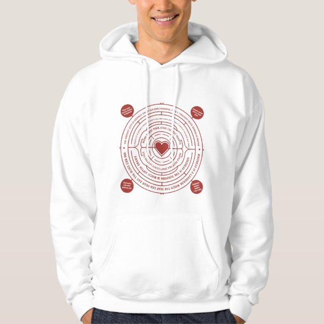 Kindness Blooms Inspirational Affirmations Circle Hoodie (Front)