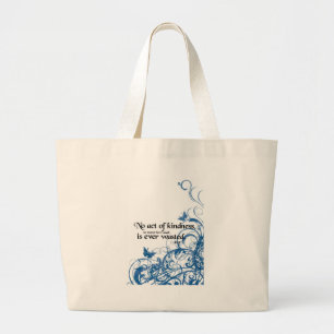 kindness butterfly swirl large tote bag