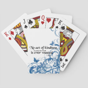 kindness butterfly swirl playing cards