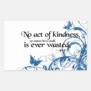 kindness butterfly swirl rectangular sticker