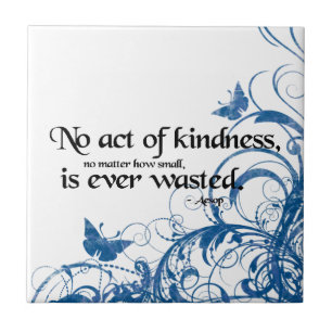 kindness butterfly swirl tile