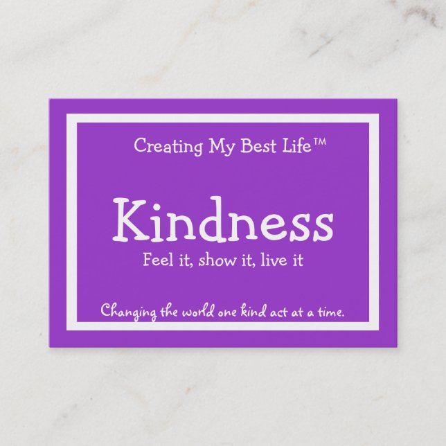 Kindness Card - Purple & Lavender - Customised v2 (Front)