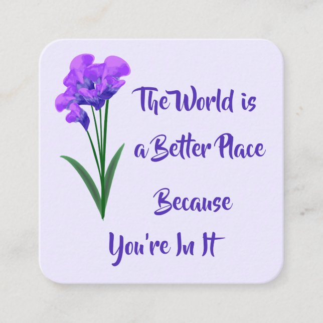 Kindness Card: "World is a Better Place" Cards (Front)