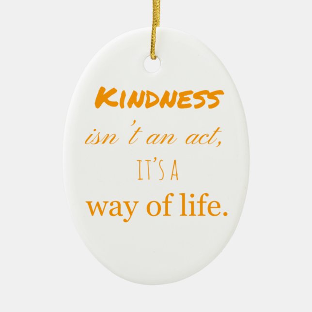 Kindness Ceramic Tree Decoration (Front)