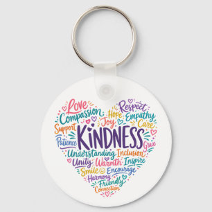 Kindness compassion empathy and respect key ring