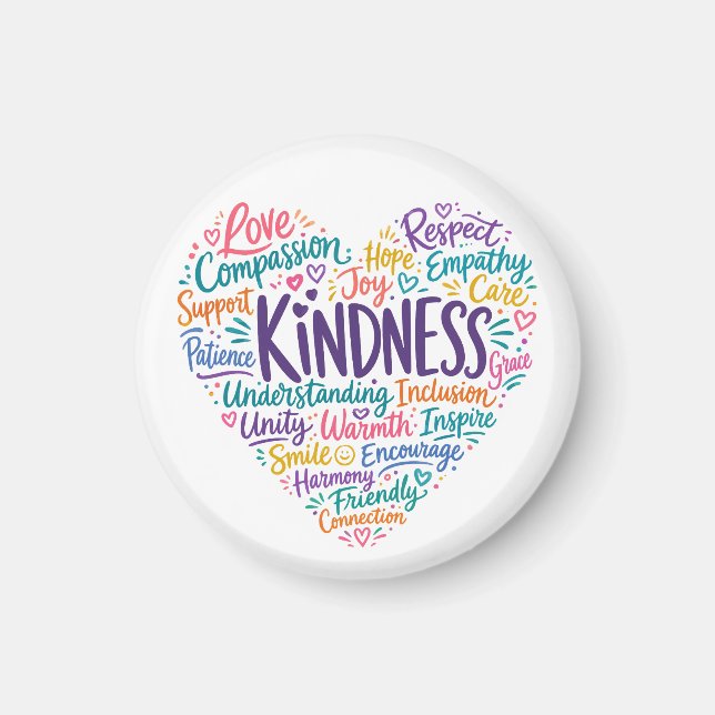 Kindness compassion empathy and respect magnet (Front)