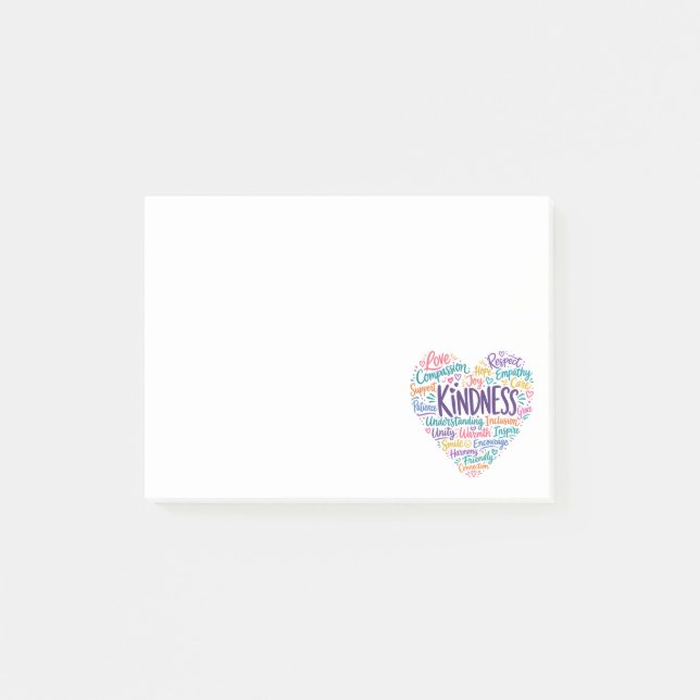 Kindness compassion empathy and respect post-it notes (Front)