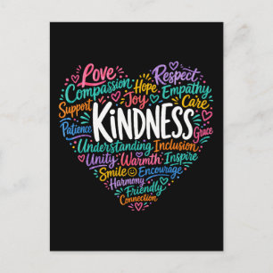 Kindness compassion empathy and respect postcard