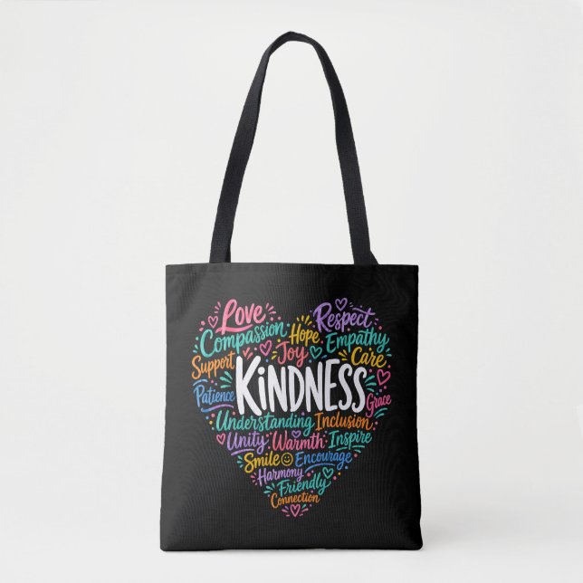 Kindness compassion empathy and respect tote bag (Front)