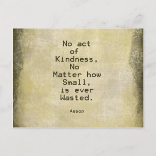 Kindness Compassion Quote Aesop Postcard
