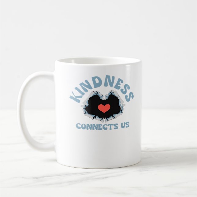 Kindness Connects Us Classic Coffee Mug (Left)