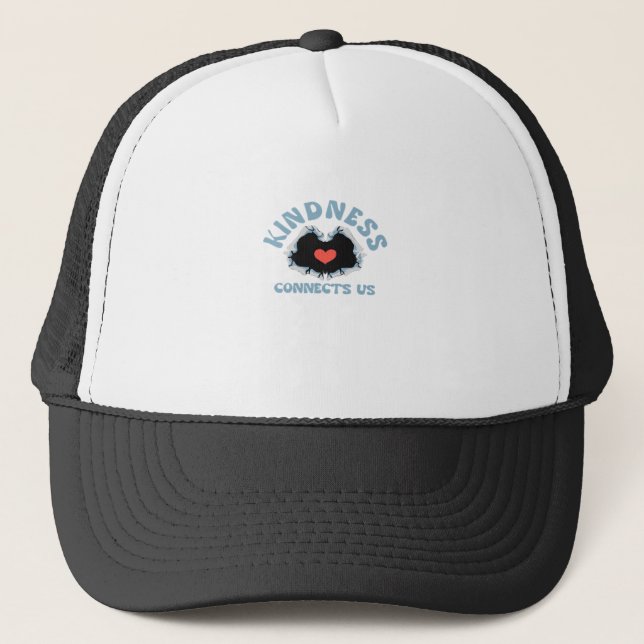 Kindness Connects Us Classic Trucker Hat (Front)