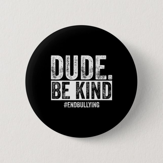 Kindness Day Unity Day Orange No bullies bullying  6 Cm Round Badge (Front)