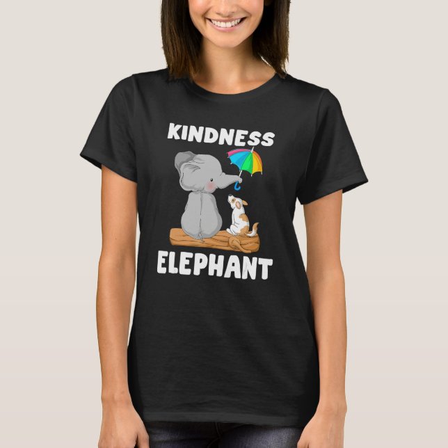 Kindness elephant Unity Day  Orange Anti Bullying T-Shirt (Front)