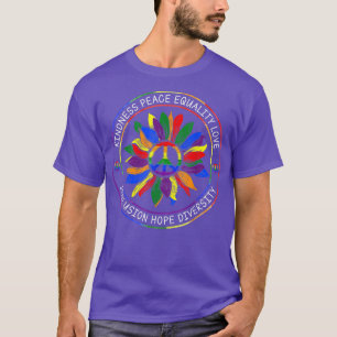 Kindness Equality Love LGBT Sunflower Rainbow Flag T-Shirt