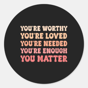 Kindness Fight The Stigma Mental Health Awareness Classic Round Sticker
