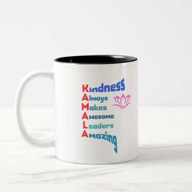 Kindness for President Two-Tone Coffee Mug (Left)