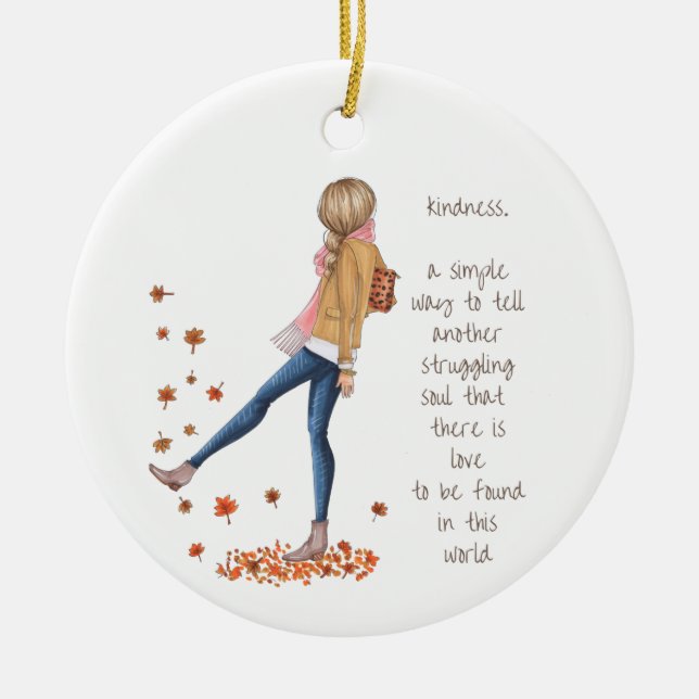 Kindness Holiday Ornament (Front)
