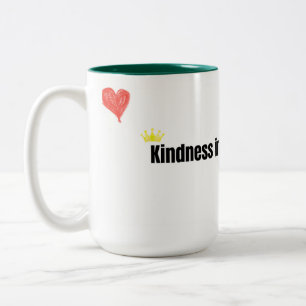 Kindness in Every Sip Cute Typography Coffee Mug