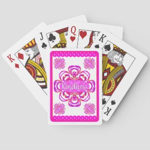 Kindness in Pink Mandala Playing Cards