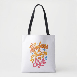 Kindness in Style–Elegant Tote with Positive vibes Bag