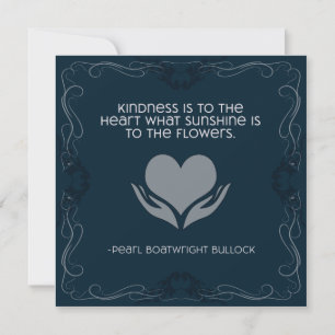 Kindness Inspirational Note Card in Blue