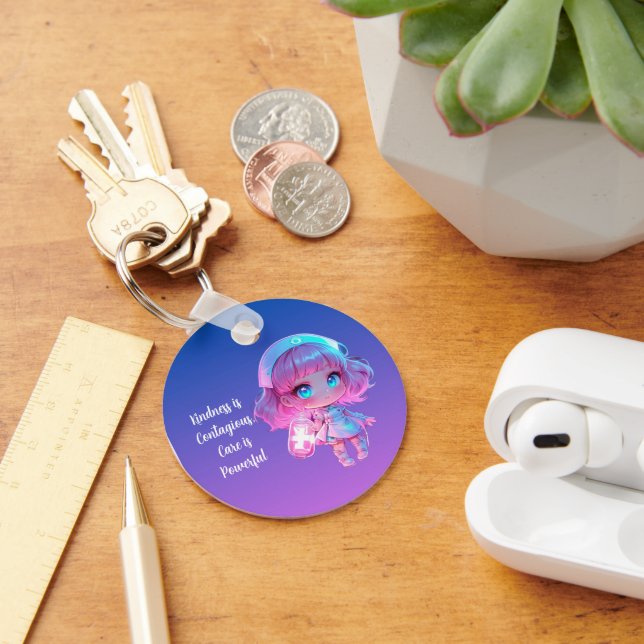 Kindness is Contagious, Care is Powerful Key Ring (Desk)