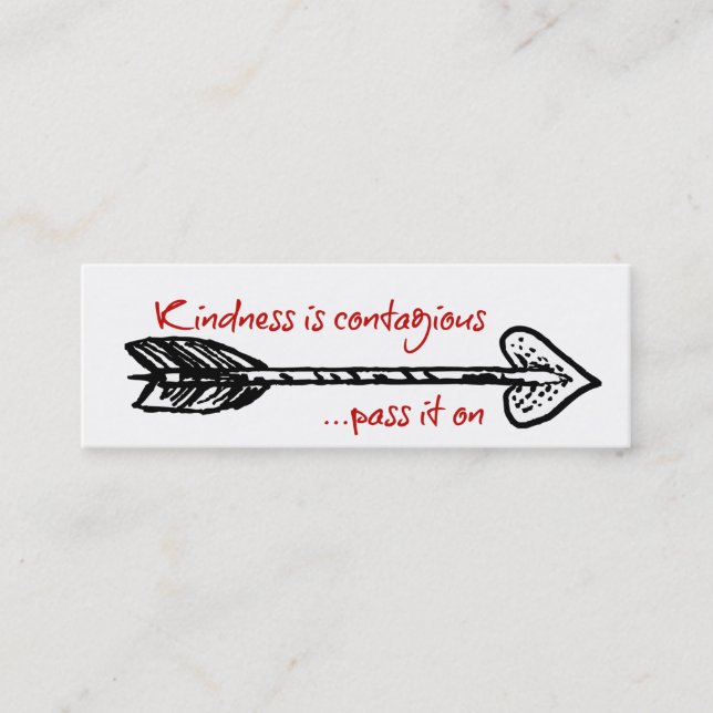 Kindness Is Contagious Random Acts Challenge Card (Front)