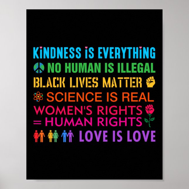 Kindness Is Everything Black Lives Problem Women's Poster (Front)