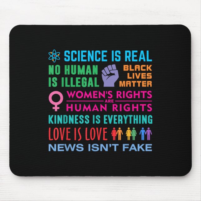 Kindness Is Everything, Black Lives , Science Is Mouse Mat (Front)