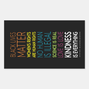 Kindness Is Everything Colour Rectangle Sticker