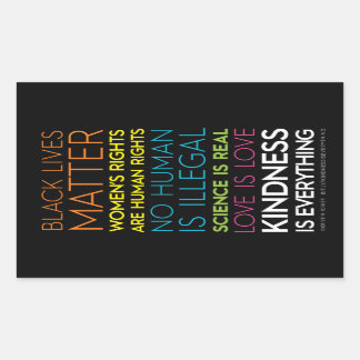 Kindness Is Everything Colour Rectangle Sticker
