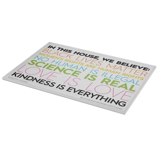 Kindness Is Everything Glass Cutting Board (Corner)