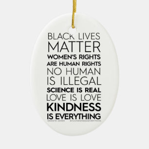 Kindness Is Everything Oval Ornament