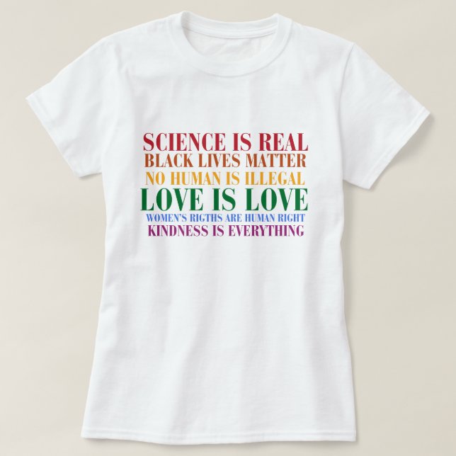 Kindness is Everything Progressive Unity T-Shirt (Design Front)