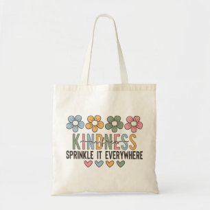 Kindness is Free, Daisy Positive Quote Tote Bag