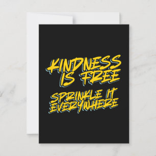 KINDNESS IS FREE SPRINKLE IT EVERYWHERE POSTCARD