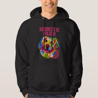 Kindness Is Golden Rescue Dog Golden Retriever Ado Hoodie