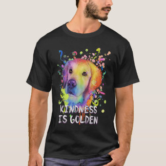 Kindness Is Golden Rescue Dog Golden Retriever Ado T-Shirt